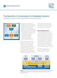 The Benefits of Virtualization for Embedded Systems