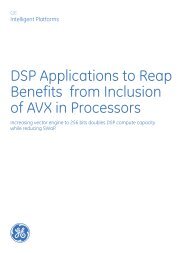 DSP Applications to Reap Benefits from Inclusion of AVX in ... - Intel