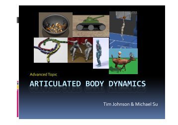 articulated body dynamics - Geometric Algorithms for Modeling ...