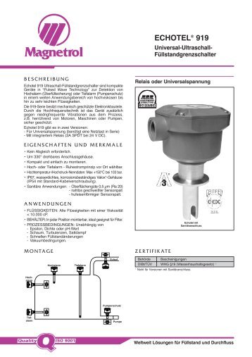 ECHOTEL® 919 - Magnetrol International