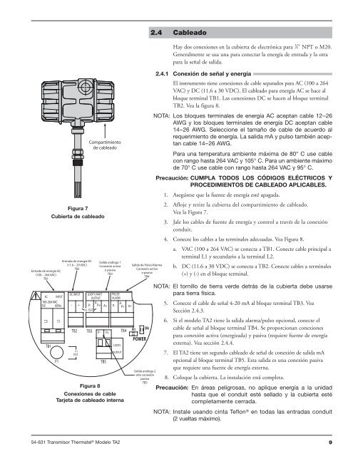 Thermatel® Modelo TA2 2da. Generación - Magnetrol International