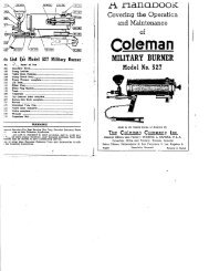 1940's Coleman 527 Burner Instructions