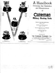 1940's Coleman Military Heating Units Instructions