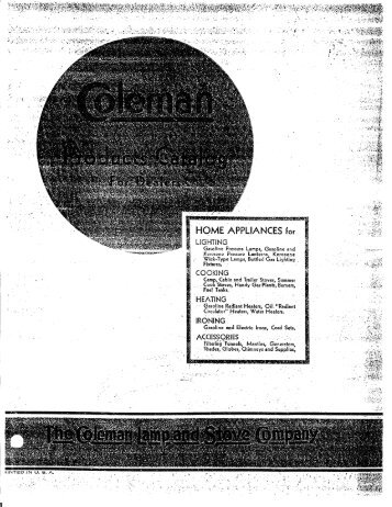 1940 Coleman Products Catalog