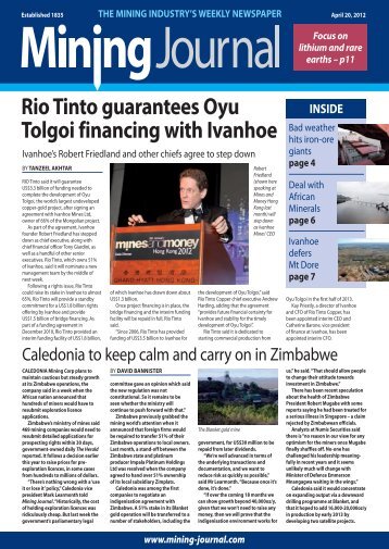 Rio Tinto guarantees Oyu Tolgoi financing with Ivanhoe