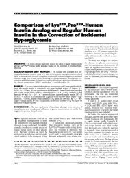 Comparison of Lys ,Pro -Human Insulin Analog and ... - Diabetes Care