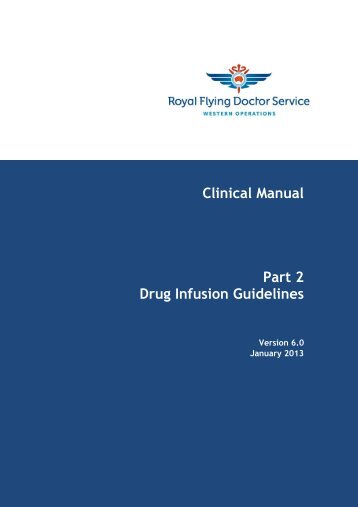 Clinical Manual Part 2 Drug Infusion Guidelines - RFDS - Health ...