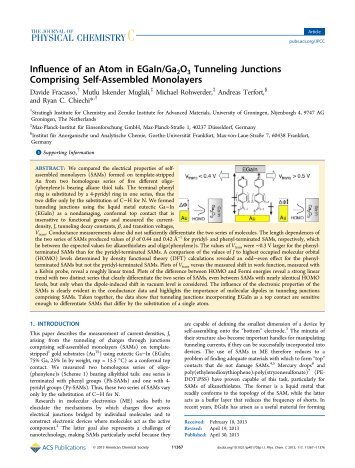 Influence of an Atom in EGaIn/Ga2O3 Tunneling Junctions ...