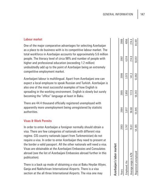 Doing Business in Azerbaijan 2009 - Azerbaijan Export ...