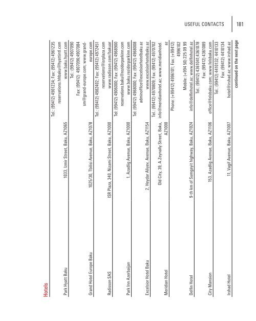 Doing Business in Azerbaijan 2009 - Azerbaijan Export ...