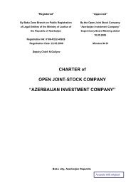 CHARTER of OPEN JOINT-STOCK COMPANY ?AZERBAIJAN ... - AIC