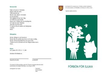 Förbön för sjuka (pdf) - Suomen evankelis-luterilainen kirkko