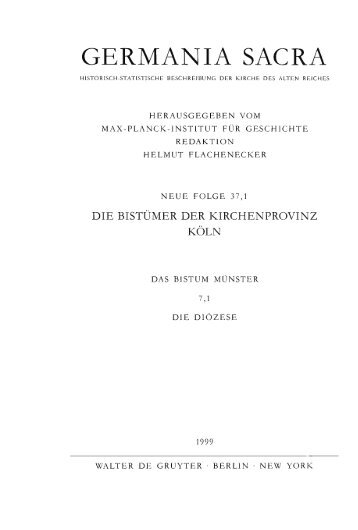 Das Bistum Münster 7,1. Die Diözese - Germania Sacra