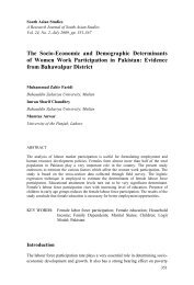 The Socio-Economic and Demographic Determinants of Women ...