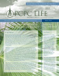 PCPC Life March 10 Newsletter - Palma Ceia Presbyterian Church