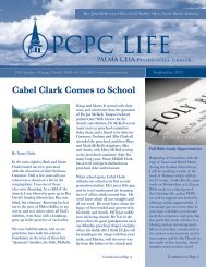 Cabel Clark Comes to School - Palma Ceia Presbyterian Church