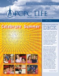 PCPC LifeJune 10 Newsletter - Palma Ceia Presbyterian Church