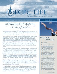 PCPC Life October 09 Newsletter - Palma Ceia Presbyterian Church