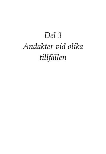 Del 3 Andakter vid olika tillfällen