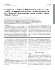 Comparison of Metabolic Deterioration between Insulin Analog and ...