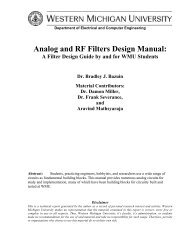 Analog and RF Filters Design Manual: - Homepages at WMU ...