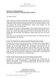 Artikel von Stefanie Schulz - ANXO Management Consulting