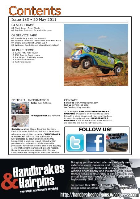 Handbrakes & Hairpins - Issue 183