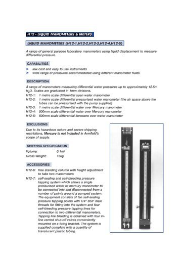 H12 - LIQUID MANOMETERS 8: METERS