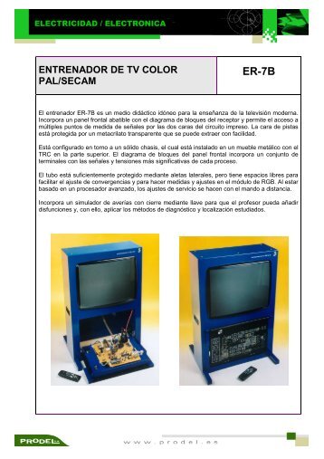 entrenador de tv color pal/secam er-7b