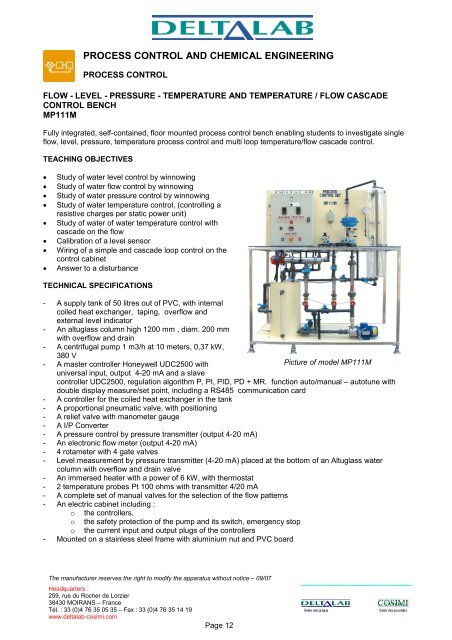 PROCESS CONTROL AND CHEMICAL ENGINEERING