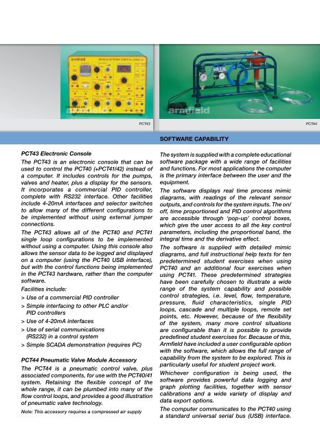 PDF datasheet - Armfield