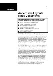 Ändern des Layouts eines Dokuments - MiND