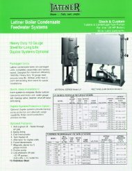 Condensate & Feedwater Systems - Lattner Boiler Company