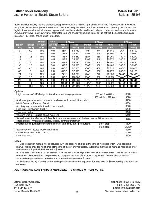 March 2013 - Lattner Boiler Company