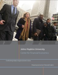 CFE Brochure - Center for Financial Economics - Johns Hopkins ...