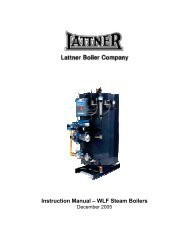 Instruction Manual ? WLF Steam Boilers - Lattner Boiler Company