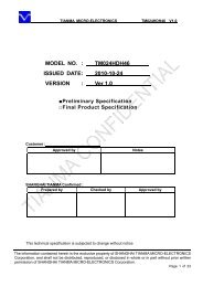 TM024HDH46 ISSUED DATE: 2010-10-24 ... - Tianma Europe