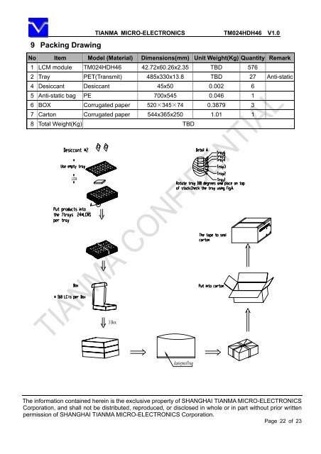 TM024HDH46 ISSUED DATE: 2010-10-24 ... - Tianma Europe