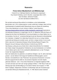 Rezension Franz Anton Maulbertsch und Mitteleuropa ...