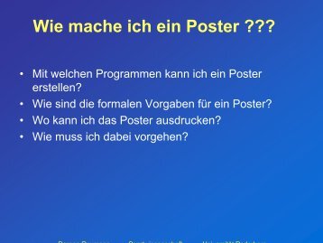 Wie mache ich ein Poster ??? - Universität Paderborn