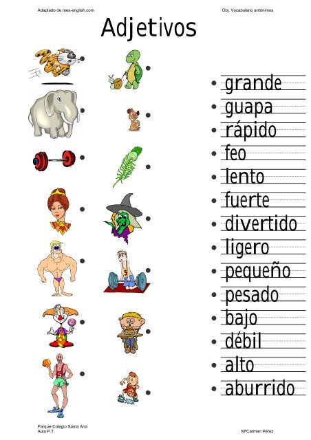 MES-English.com - worksheets - adjectives - Aula PT