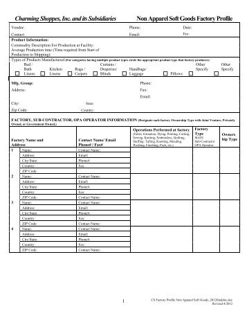 CS Factory Profile Non Apparel Soft Goods 2012finaldoc