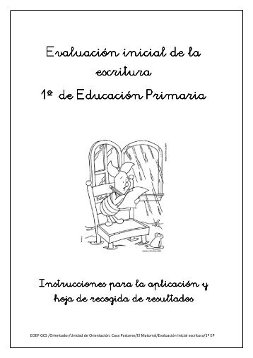 Evaluación inicial de Evaluación inicial de la escritura escritura 1º ...