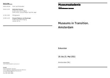 Programm Exkursion Amsterdam