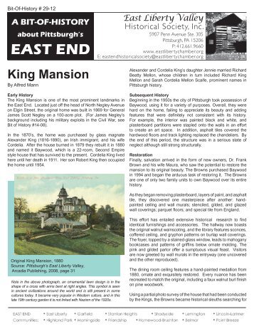 history of the King Mansion - Highland Park
