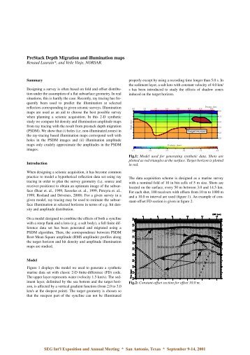 Prestack depth migration and illumination maps - OnePetro