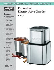 WSG30 Professional Electric Spice Grinder Spec Sheet