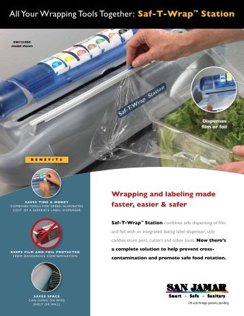 All Your Wrapping Tools Together: Saf-T-Wrap™ Station - San Jamar