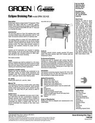Eclipse Braising Pan model BPM-30E/40E - Cook's Direct