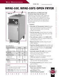 id WFAE-55 spec sheet - Wells-Bloomfield